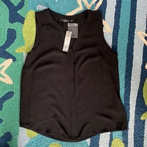 black sleeveless blouse
